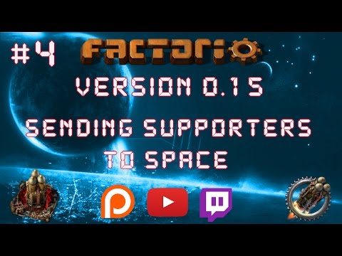 Factorio 0.15 Sending Supporters To Space EP 4: Red/Green Science! - Let's Play, Gameplay