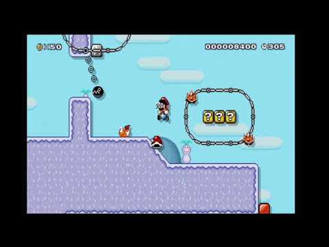 Super Mario Maker 2 - Snow Field of Midday and Midnight