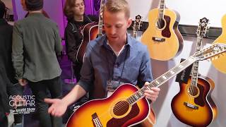 Video thumbnail for Guild Debuts All-Mahogany M-25E, New Finishes, at Winter NAMM 2020 by Acoustic Guitar Magazine
