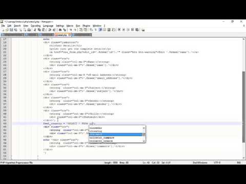 PHP With Bootstrap3 Tutorial | Adding countries table to Other pages Part 77