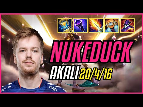 NUKEDUCK - AKALI vs ZIGGS MID - EUW GRANDMASTER - PATCH 11.9