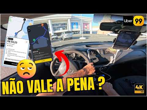 R$ 22,80 em mais de 6 HORAS de trabalho na 99. VALEU a pena? POV 4k
