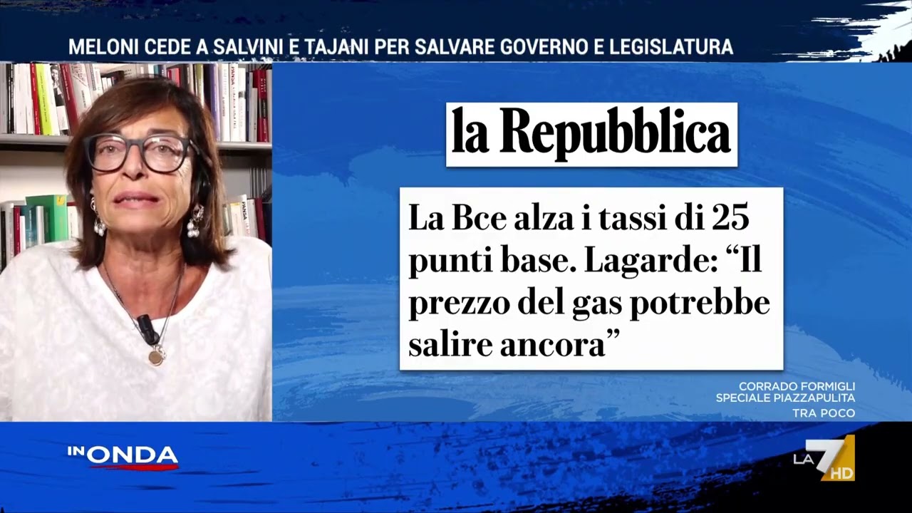 Legge elettorale, Sarzanini richiama il caro carburante: "Sono altre le cose su cui piangono i ...