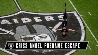 Criss Angel Performs Straitjacket Escape Before Raiders-Bears Week 5 Matchup | Raiders | NFL