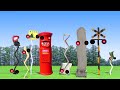 踏切と信号機などいろんなものがクネクネカンカン