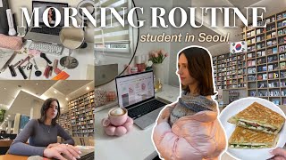 MORNING ROUTINE in Korea ☕🇰🇷 as a foreign graduate student | productive but realistic