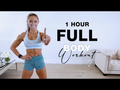 1 Hour FULL BODY WORKOUT | No Equipment + No Jumping at Home