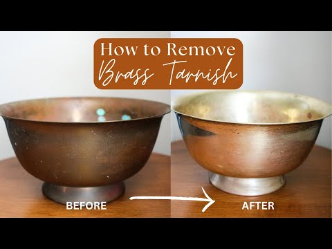 How to Clean Brass Tarnish | Restoring Antique Brass Bowl | Thrift Flip