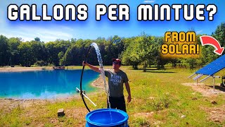 Solar Powered Well Pump Filling Our Pond - How Many Gallons Per Minute? - - - RPS Solar Pumps
