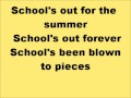 Glee School's Out with lyrics 