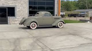 1936 Ford 3-Window Coupe Pulling In