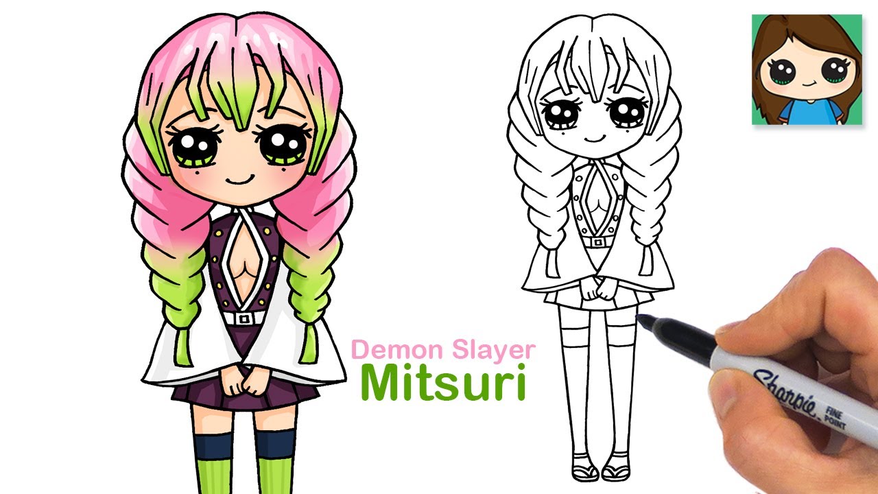 How to Draw Mitsuri Kanroji | Demon Slayer