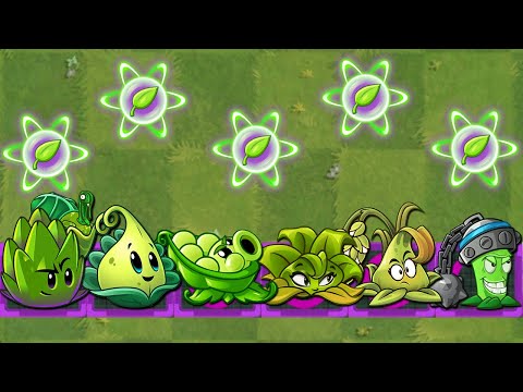 Team GREEN Plants Power-Up! vs All Gargantuar Zombies 2 in Plants vs Zombies 2 (PVZ2)