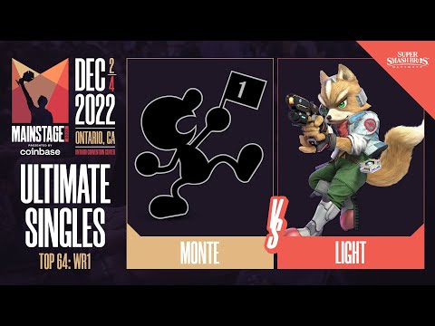 Monte (Game & Watch) vs Light (Fox) - Ultimate Top 64 Winners Round 1  - Mainstage 2022