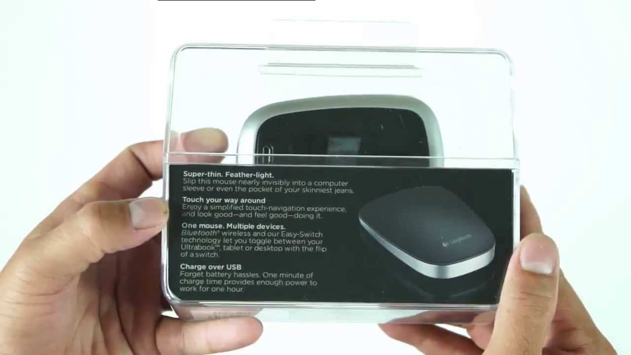 Мышь беспроводная Logitech T630 Ultrathin Touch Mouse Black-Silver, 910-003836