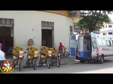 Ambulância da Terceirizada que Administra o Hospital de Juquitiba Socorre Munícipe na Agencia do Correio