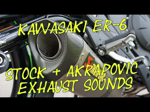 Kawasaki ER-6N / ER-6F / Ninja 650 Akrapovic exhaust sounds WITHOUT dB-killer
