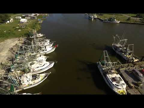 Drone footage of Dulac, Louisiana