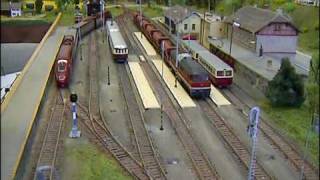preview picture of video 'Modelleisenbahn in Tachov CZ.mpg'