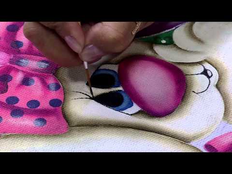 Mulher.com 06/03/2015 Pintura em tecido coelho por Lilinha Silva Parte 2