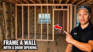 How To Frame A Wall With A Door Opening The EASY Way!