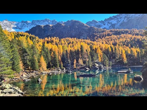 Lake Saoseo in October - Best Fall Hikes in Switzerland