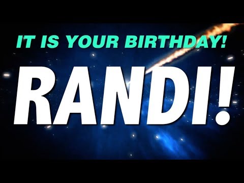 HAPPY BIRTHDAY RANDI! This is your gift.