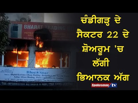 ਚੰਡੀਗੜ੍ਹ ਦੇ ਸੈਕਟਰ 22 ਦੇ ਸ਼ੋਅਰੂਮ 'ਚ ਲੱਗੀ ਭਿਆਨਕ ਅੱਗ