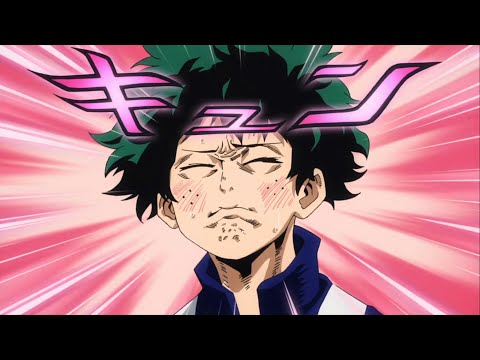 Deku blushing around girls