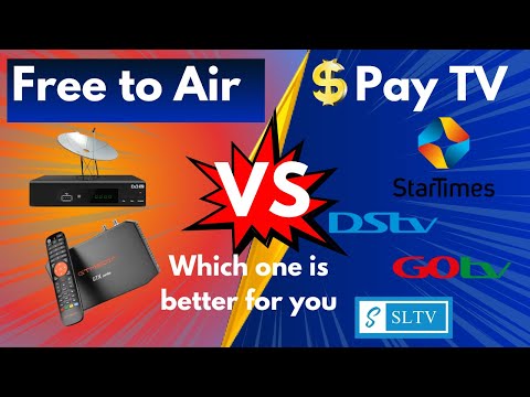 Difference between a Free to air decoder and Pay TV (SLTV/DSTV/LUFT TV/GOTV) decoders