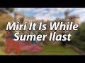 Mediaeval English Folk Song - Miri It Is While Sumer Ilast