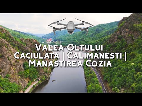 🇷🇴 Valea Oltului filmata din drona 4K | 🌄 Caciulata Calimanesti Manastirea Cozia  Castrul Arutela