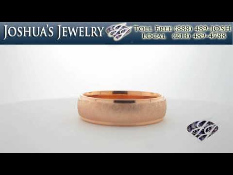 14K Rose Gold Designer Wedding Band 6mm RG-1272