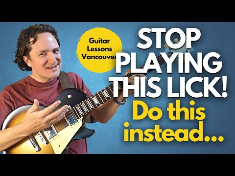 Stop playing this guitar lick! Do this instead... (break habits become a better musician)