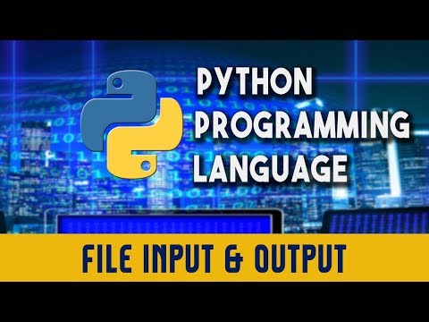 Python Programming Language File Input Output Lecture 16