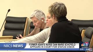 Former Asante nurse Dani Marie Schofield appears in court for status check
