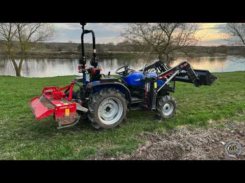 Solis 26, mini tractor, mill of soil by fraise