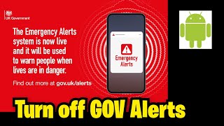 Turn Off Government Warning Emergency Alerts on Android