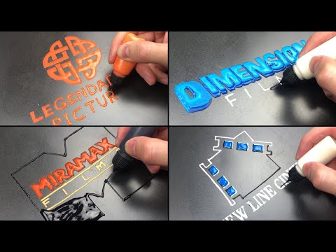 Film Studio Logos Pancake Art - New Line Cinema, Miramax, Legendary Pictures, Dimension Films