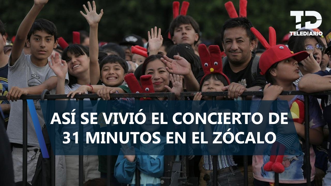 ¡Más de 200 mil personas! Así fue el concierto gratuito de 31 Minutos en el Zócalo CdMx