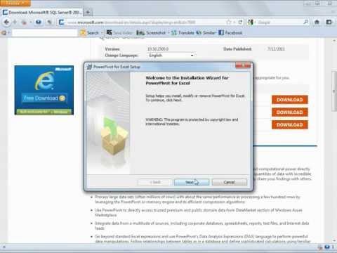 Excel 2010 Making Excel Powerful- Installing PowerPivot