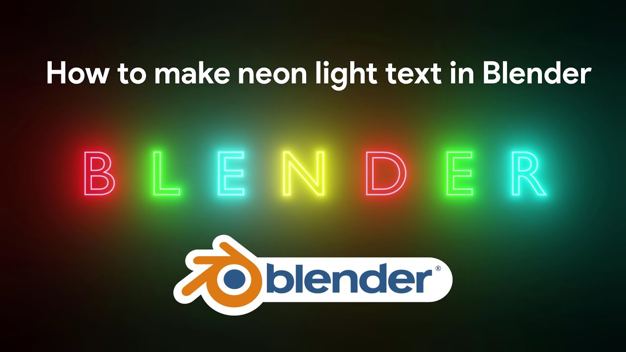 How to make neon light text in Blender 2.91.0 - Tutorial Simple How to make neon light text in Blender 2.91.0 - Tutorial Simple