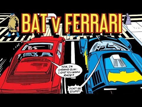 Remember that Time Batman got into a Street Race with a Ferrari Testarossa? Batmobile v Ferrari