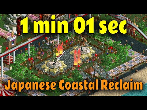 Beating Japanese Coastal Reclaim in 1m 01s - OpenRCT2 speedrun