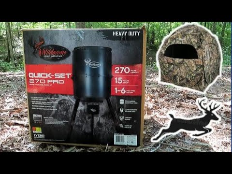 How to Set up Wildgame Quick-Set 270 Pro Deer Feeder! and Deer Blind