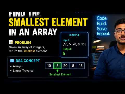 Find Smallest Element In Array Python Dsa On Best Approach Python Dsa Dsa With Python