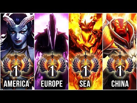 Dota 2 TOP-1 RANK of all regions - America, Europe, SEA, China