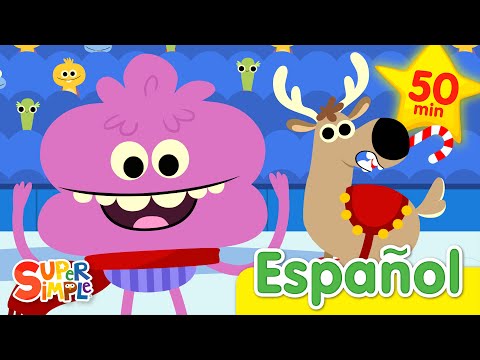Los Juegos De Los Renos Y Más | Canciones Navideñas Infantiles | Super Simple Español