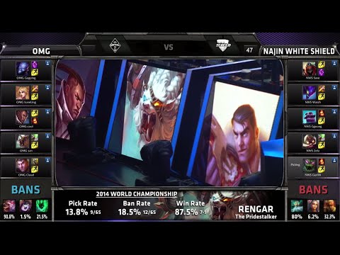 NaJin White Shield vs OMG | Game 2 Quarter Finals S4 Worlds LOL 2014 Playoffs | NWS vs OMG QF G2
