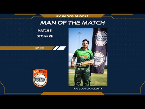 Fast hands Faraan Chaudhry at FanCode ECS Sweden Stockholm